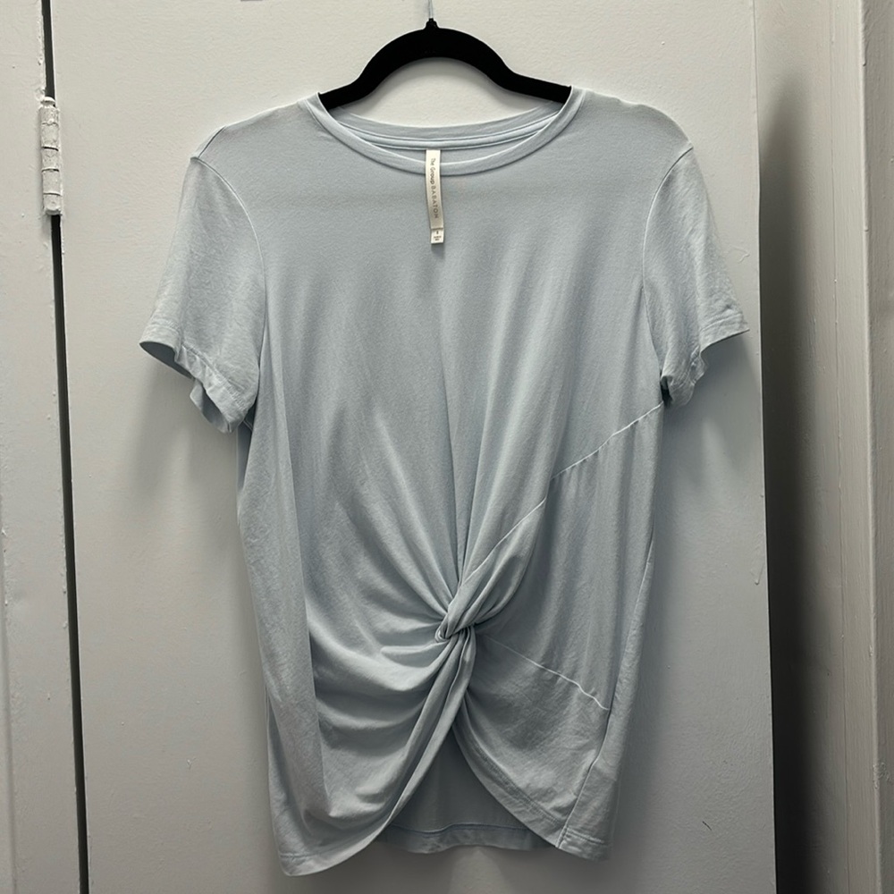 Babaton Foundation Knot Tee in Powder Blue